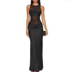 NBD Sheer Black Maxi Dress